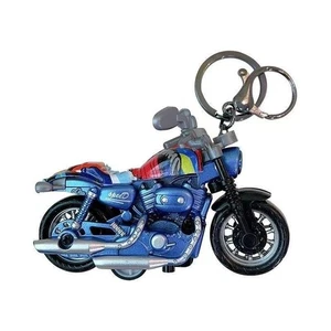 Carton Motorcycle Keychain Speed Motorbike Pendant Keyring for Hanging - Picture 1 of 13