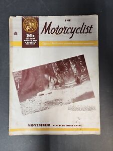 1939 November Motorcyclist Magazine Jack Pine 15 Year write-up vintage bike Ads!