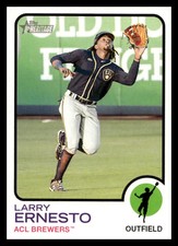 2022 Topps Heritage Minors 60 Larry Ernesto Brewers Baseball Card