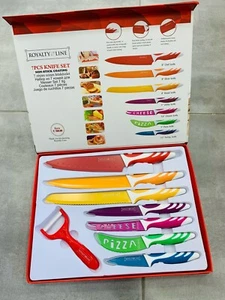 SET 5 COLTELLI DA CUCINA COLORATI CERAMICA PIU PELAPATATE - Foto 1 di 1