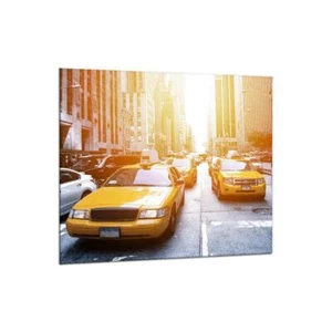 Küchenrückwand Glas 65x60 Spritzschutz Herd Spüle Fliesenschutz Küche Stadt Gelb - Bild 1 von 2