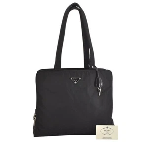 Authentic PRADA SPORT Vintage Nylon Shoulder Hand Bag B8926 Black 4790M - Picture 1 of 10