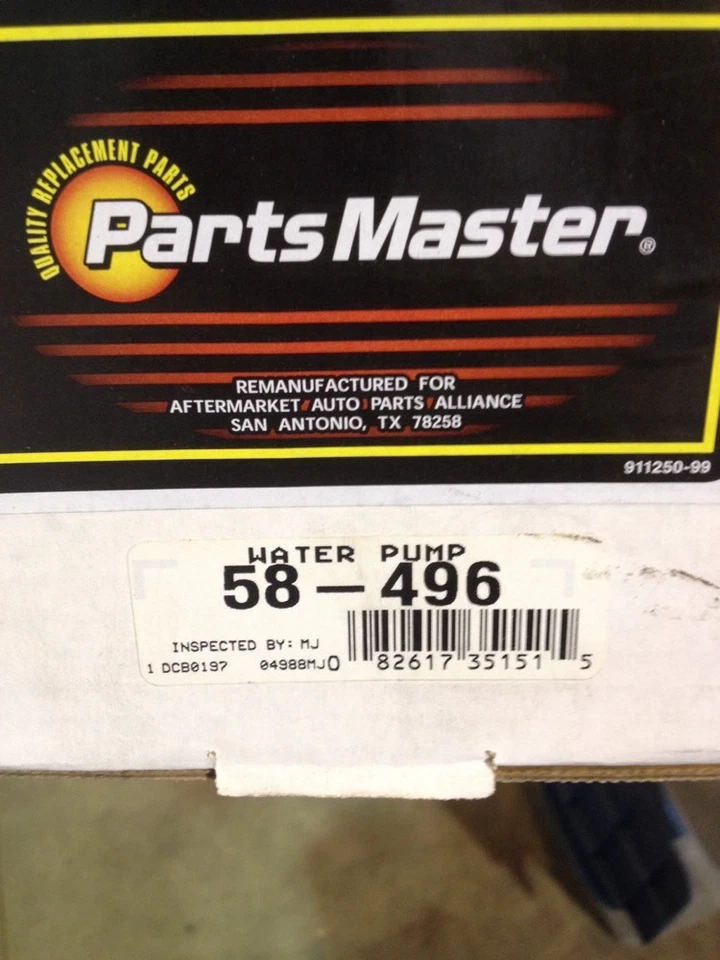 PIEZAS MASTER 58-496 Bomba de Agua Remanufacturada Repuesto Ford Taurus Foto 1 de 1