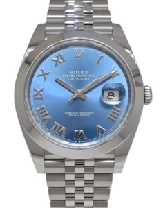 NOS Rolex Datejust 41 Steel Blue Roman Dial Jubilee Watch B/P '22 126300 - Picture 1 of 12