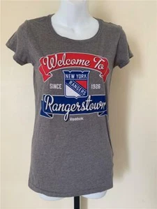 New New York Rangers Womens Size M Medium Gray Reebok Shirt - Picture 1 of 3