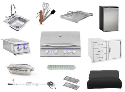 Summerset Grill Package 32" Grill, Double Side Burner, Mini Fridge, Sink & More! - Image 1 of 4