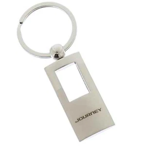 Dodge Challenger Rectangle Key Chain (Chrome) - Picture 1 of 3