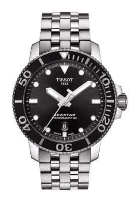 Reloj Tissot Seastar 1000 Powermatic 80 esfera negra para hombre T120.407.11.051.00 Foto 1 de 2