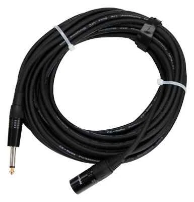 PRONOMIC Professionelles Audiokabel mono 6,3 mm Klinkenstecker - XLR male Anschluss 10 m