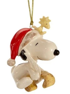 Lenox Peanuts Snoopy's List For Santa Ornament NIB - Picture 1 of 1