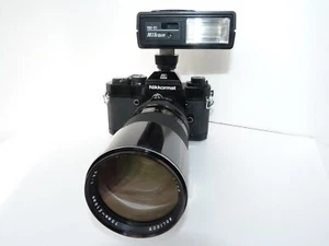 VINTAGE NIKKORMAT EL 1976 Camera BLK,SOLIGOR MC 70-210/3.5 lens.SB-10 flash,READ - Picture 1 of 22