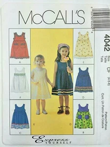 McCall's Sewing Pattern 4042 TODDLERS & CHILDRENS DRESSES Sizes CF 4-5-6 NEW - Picture 1 of 1