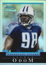 2004 Bowman Chrome Refractors Titans Football Card #126 Antwan Odom /500