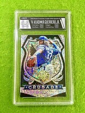 VLADIMIR GUERRERO JR WHITE SPARKLE PRIZM CARD HGA 8.5 JAYS 2020 Crusade  SSP /20