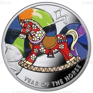 Niue 1 Dollar 2014 Year of the Horse Silver Coin - Picture 1 of 5