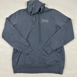 Travis Mathew Shirt Men Medium Blue Long Sleeve Pullover Hood Pockets Golf M - Picture 1 of 8