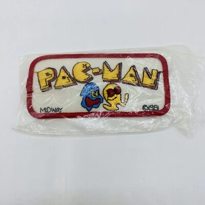 Rare Vintage 1981 MIDWAY PAC-MAN Embroidered Patch New Out Of Package - Image 1 of 2