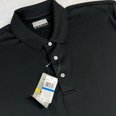 PGA Tour Moisture Wicking 50 UPF Short Sleeve Polo Shirt Men XL Black NWT $52 - Image 1 of 4