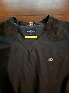 Mens Dockers Golf Stain Defender Black V-Neck Windbreaker Jacket Size XL - Picture 1 of 9
