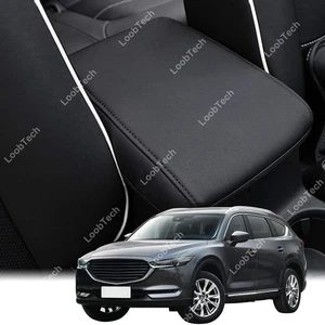 1Pcs PU Leather Center Console Armrest Cushion Pad Cover For Mazda CX-5 2020-24 - Picture 1 of 5