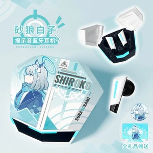 Blue Archive Sunaookami Shiroko Bluetooth Earphones L-Shape Wireless Headphones - Picture 1 of 16