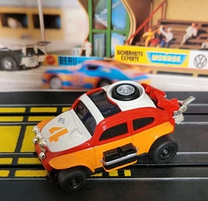 Autoworld 1/64 HO Slot Car Tomy Aurora AFX VW Beetle Baja Bug Turbo Chassis NICE - Picture 1 of 7