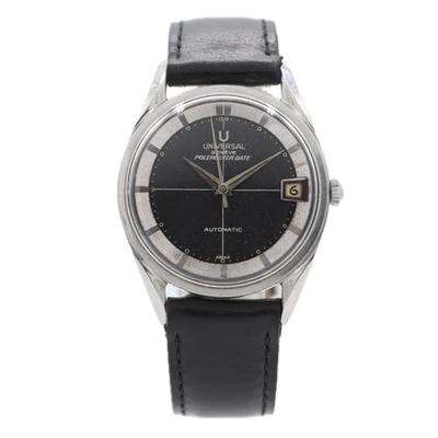 Reloj Pulsera Hombre Vintage Universal Geneve 204503-2BD Polerouter Fecha Acero Foto 1 de 4