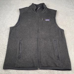 Patagonia Better Sweater Vest Mens Medium Black Fleece Full Zip Outdoors 25881 - Picture 1 of 13
