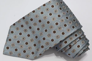 MASSIMO BIZZOCCHI BLUE SILK MEN'S Neck Tie W:3 3/4" BY L:60" MADE IN ITALY - Picture 1 of 3