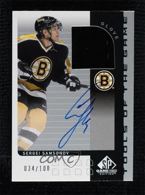 2001-02 SP Game Used Edition Tools of the /100 Sergei Samsonov #ST-SA Auto - Image 1 of 2