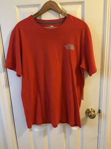 North Face Vapor Wick Tech Fabric Shirt Mens Sz Medium FIERY RED - Picture 1 of 2