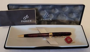 Parker Sonnet Premier Red Laque Ballpoint Pen Made in France L.III 2003? Vintage - Picture 1 of 10