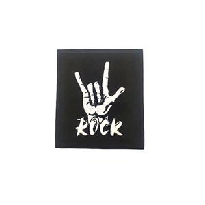 Parche Cuadrado Rock Musica Termoadhesivo Calor Plancha cuernos Patch iron - Bild 1 von 2