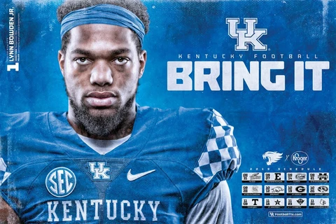 2019 University of Kentucky Wildcats Football Poster Lynn Bowden Jr Dolphins Cover
