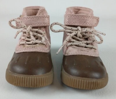 Carter's Baby Toddler Girl's Duck Boot Pink Size 5, Hook And Loop, And Laces - Image 1 of 4