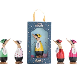 DCUK Dinky Cycling Wooden Duck with Gift Box Choice of Colour Novelty Gift Idea - Picture 1 of 6