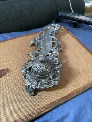 Impresionante tintero original vintage de plata de ley Foto 1 de 3