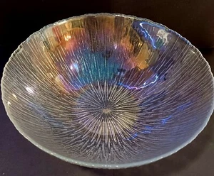 10" Round Glass Iridescent Vegetable Serving Bowl - Picture 1 of 7