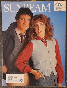 Sunbeam 455 Double Knit Waistcoat Knitting Pattern - 34-44" - Picture 1 of 3