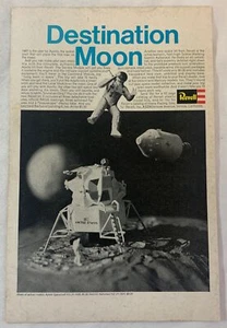 Revell DESTINATION MOON Modellbausätze Anzeigenseite von 1967 ~ Apollo, Mercury, Gemini - Bild 1 von 1