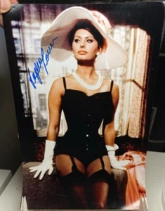Foto firmada de SOPHIA LOREN 12x10 - estrella de la Edad de Oro de Hollywood certificado de autenticidad - Imagen 1 de 3