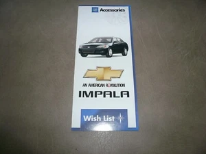 Chevrolet Impala Accessories Wish List Booklet - Vintage  - Picture 1 of 4