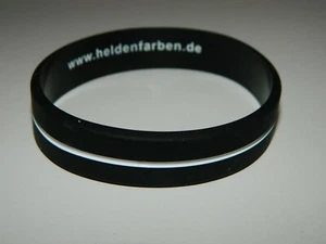 2x Armband Silikon unisex Größe thin white line dünne weiße Linie Rettungsdienst - Picture 1 of 1