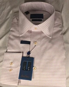 David Donahue 16 × 34/35 Luxury Non Iron Button Up Dress Shirt Long Sleeves. - Picture 1 of 8