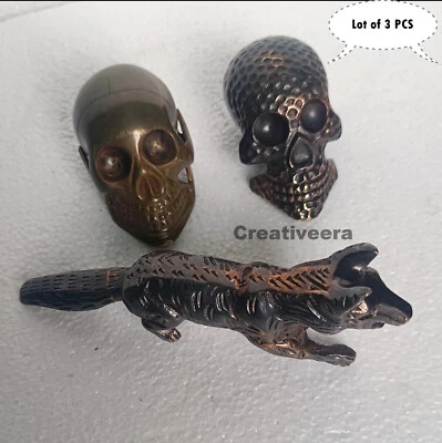 Vintage Lot of 3 Victorian Walking Stick Handle Head Antique Style Present Men's - Image 1 of 4