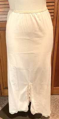 Maxi longitud vintage PINEHURST para mujer beige medio deslizamiento talla mediana encaje recortado Foto 1 de 4