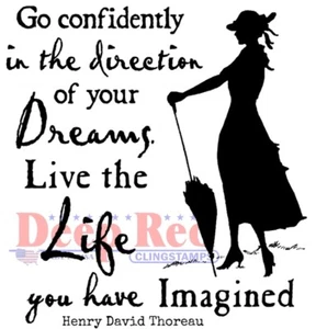 Deep Red Stamps Life Imagined Rubber Cling Stamp - Picture 1 of 2