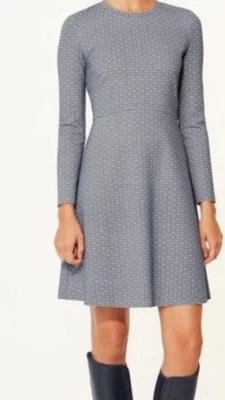 Tory Burch $275 Womens Corinne Blue Chain Link Pattern Party Dress M - Image 1 of 4