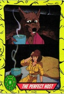 1989 Teenage Mutant Ninja Turtle Card #8 The Perfect Host