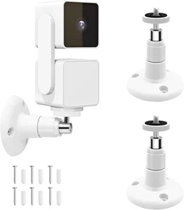 2 Pack Wall Mount Compatible with Wyze Cam Pan V3, Indoor and Outdoor white - Picture 1 of 8